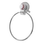 Towel Ring, Gedy HO70, Towel Ring With Suction Cup Mounting and Chrome Finish